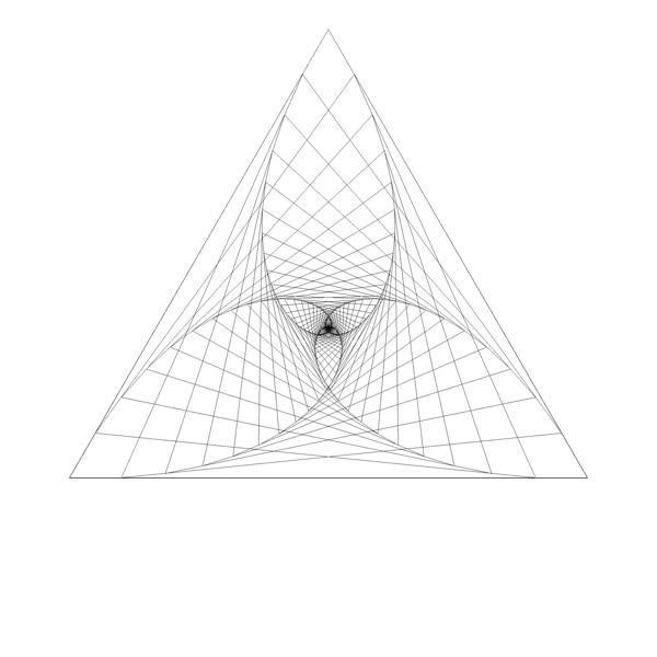 Jos Vromans | Artwork | double pursuit 3gon 60 iterations ratio 0.1