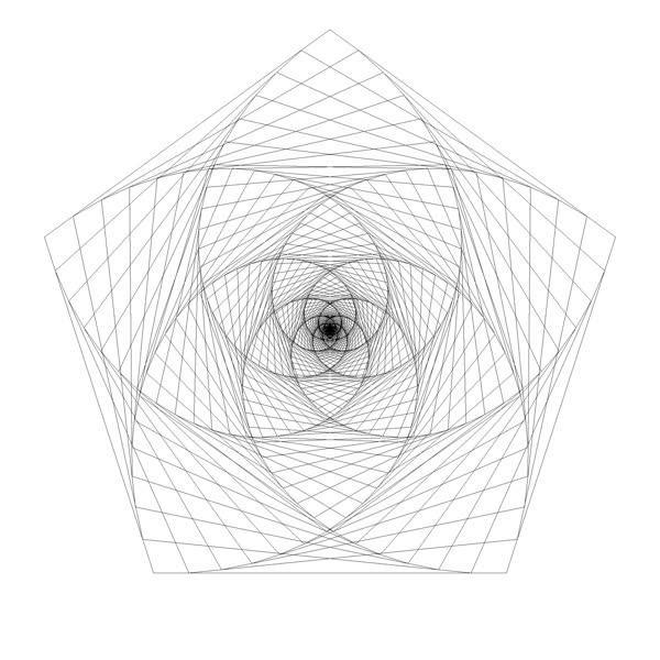 Jos Vromans | Artwork | double pursuit 5gon 100 iterations ratio 0.1