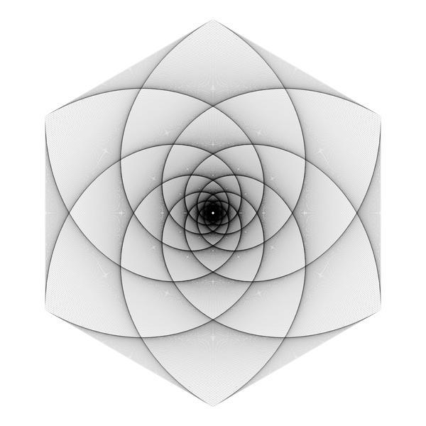 Jos Vromans | Artwork | double pursuit 6gon 1000 iterations ratio 0.01