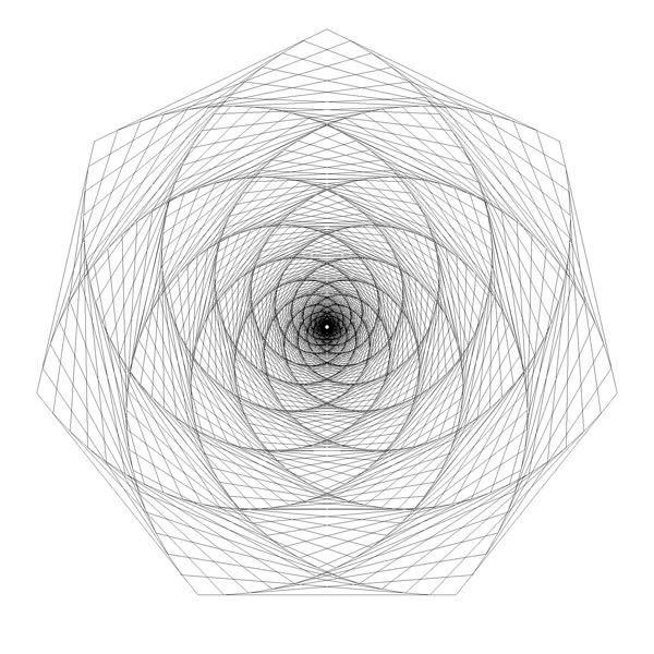 Jos Vromans | Artwork | double pursuit 7gon 140 iterations ratio 0.1