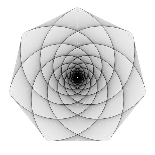 Jos Vromans | Artwork | double pursuit 7gon 1400 iterations ratio 0.01