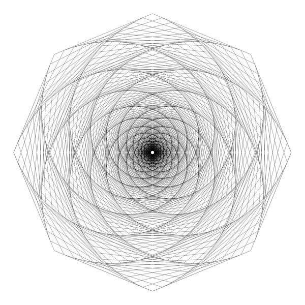 Jos Vromans | Artwork | double pursuit 8gon 160 iterations ratio 0.1