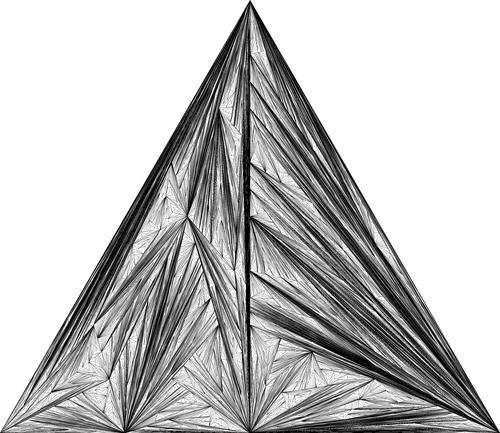 Jos Vromans | Artwork | Jos Vromans | Math Art | Random Triangle Subdivision When choosing index 0 or 2 only